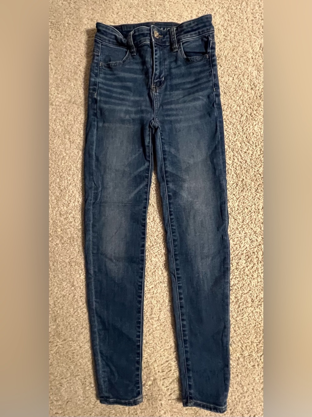 American Eagle Outfitters Women's Skinny Jeans in Dark Blue Wash